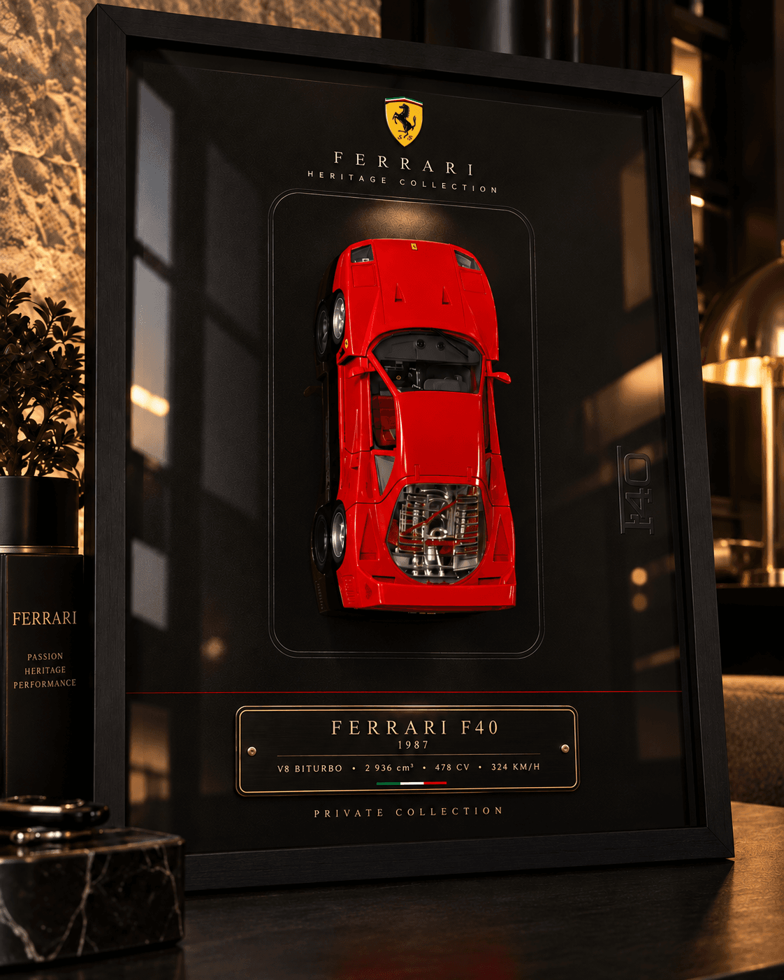 Ferrari F40 (1987) — Cadre 3D